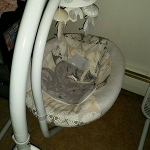 A baby swing
